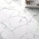 Statuario White Matt Marble Effect Wall & Floor Gres Porcelain Tile 120×280 6mm