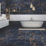 Marble Effect Wall & Floor Gres Porcelain Tile 60×120 Caballo Blue Glossy