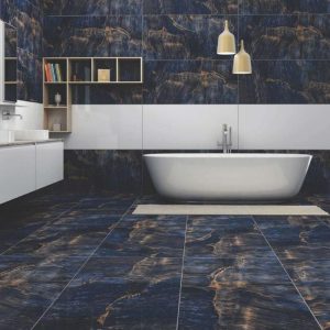 Blue Glossy Wall & Floor Gres Porcelain Tile 60x120 Caballo