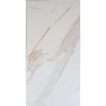 Miami Natural White-Gold Satine Marble Effect Wall & Floor Porcelain Tile 60×120