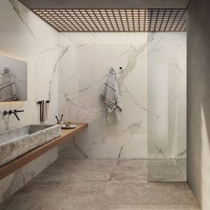 Calacatta Light Fondovalle White Glossy Marble Effect Wall & Floor Gres Porcelain Tile 60x120 6.5mm