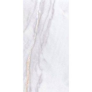 Bahia White Glossy Marble Effect Wall & Floor Gres Porcelain Tile 60x120