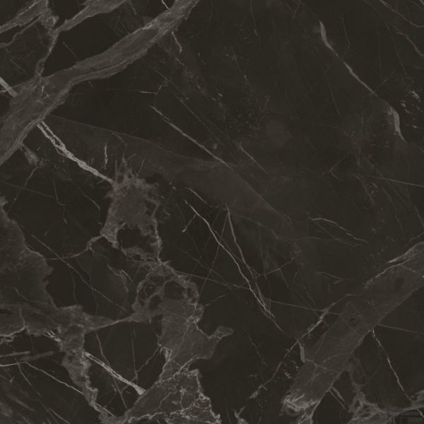 Etile Caravaggio Antracita Black Glossy Marble Effect Wall & Floor Gres Porcelain Tile 120x120