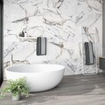 Paonazzo White Glossy Marble Effect Wall & Floor Gres Porcelain Tile 60×120