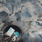 Πλακακια μπανιου τυπου μαρμαρο γυαλισερα μπλε Tagina Onice Reale Oceano