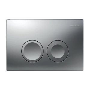 115.125.46.1 Delta 21 Geberit Satine Dual Flush Plate for Concealed Cistern 2 Round Button