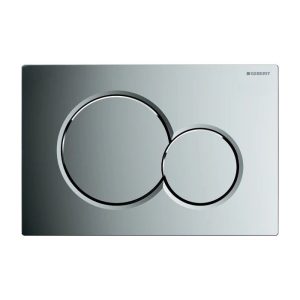 115.770.21.5 Sigma 01 Geberit Chrome Dual Flush Plate for Concealed Cistern 2 Round Button