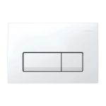 115.119.11.1 Delta 50 Geberit White Flush Plate for Concealed Cistern 2 Rectangular Button