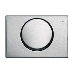 115.108.00.1 Delta 10 Geberit Stainless Steel Flush Plate for Concealed Cistern 1 Round Button