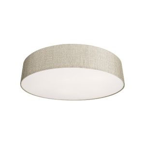 Modern Gray 7-Light Round Shaped Fabric Flush Mount Ceiling Light 8960 Turda