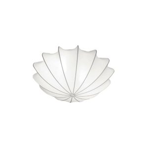 Modern White Decorative 4-Light Fabric Flush Mount Ceiling Light 9673 Form M