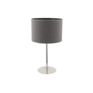Modern Metal Table Lamp with Grey Fabric Drum Shaped Shade 9301 Hotel Nowodvorski