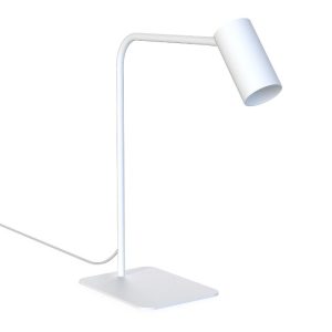 Minimal White Metal 1-Light Table Lamp with Adjustable Head 7703 Mono Nowodvorski