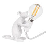 Παιδικό Λευκό Επιτραπέζιο Φωτιστικό Πορτατίφ Ποντίκι Όρθιο 00679 Mouse