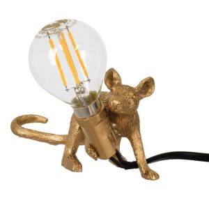Modern 1-Light Bronze Gold Mouse Shaped Kids Desk Table Lamp 00677