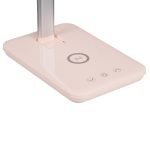 Wireless Charging pad from Modern Pink Dimmable Led Bedside Lamp with Touch Switch 76533 globostar