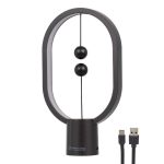 Modern Black LED Desk Lamp with USB Cable and Magnetic Switch 76544