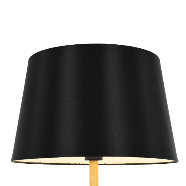 Modern Black Floor Light with Cone Shaped Shade 00827 CEDAR