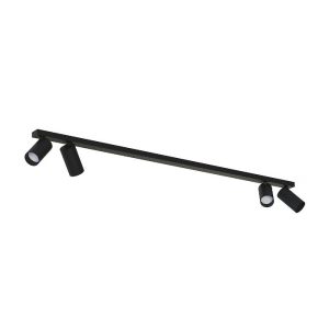 Minimal Black 4-Light Adjustable Metal Ceiling Rail Spot Light 7843 Mono Nowodvorski