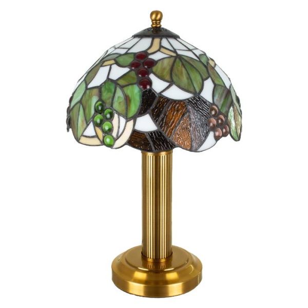 Retro 1-Light Stained Glass Bedside Lamp with Tiffany Style Shade 00734 Dragonfly Tiffany