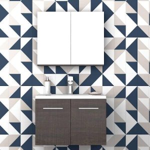 Orabella Mood 80 Modern Wall Hung Vanity Unit with Washbasin & Mirror Set 80×45