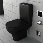 Σετ λεκάνες τουαλέτας με καζανάκι μαύρες ματ Clear Black
