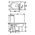 Σετ λεκανες τουαλετας πισωστομια Porta σχεδιαγραμμα
