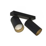 Minimal Black Gold Metal 2-Light Adjustable Ceiling Spot Light 7766 Mono Nowodvorski
