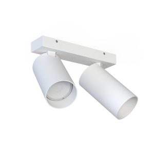 Minimal White Metal 2-Light Adjustable Ceiling Spot Light 7810 Mono Nowodvorski