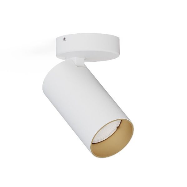 Adjustable Ceiling Spot Light Modern White Gold Metal 1-Light 7771 Mono Nowodvorski