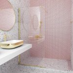 Brushed Gold Wet Room Screen 8mm with Wall Arm Support 200H Orabella Serena
