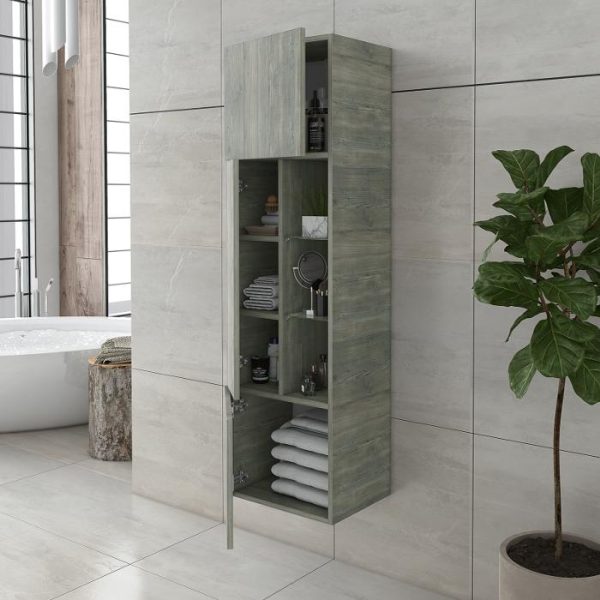 Drop Ritmo Instinct Modern Wall Hung Bathroom Storage Cabinet 40x32x140