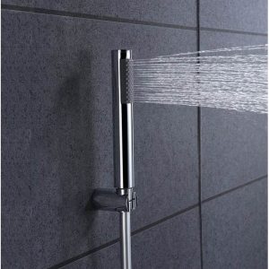 Round hand shower, PVC shower hose 170 cm and wall fixed bracket