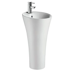 Round Free Standing Wash Basin with 1 Tap Hole Ø45,5 VENDOME G-036 Karag