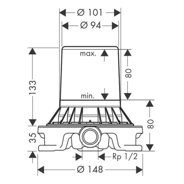 Modern Basic set for mixers floor-standing Hansgrohe Axor Citterio 10452180
