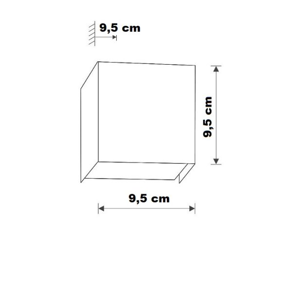 Σχεδιαγραμμα φωτιστικου τοιχου 5266 5267 5272 Cube Nowodvorski