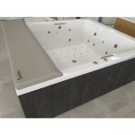 Como Modern Large Whirlpool 2-Person Outdoor Hot Tub Spa 195×165