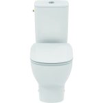 Rimless Curve Close Coupled Toilet with Soft Close Seat 36,5×66,5 Ideal Standard Tesi