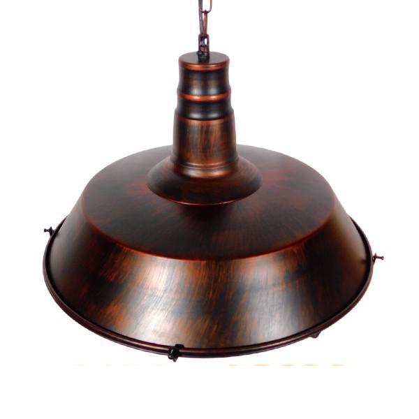 Φωτιστικά οροφήσ καμπάνα industrial αντικέ χάλκινα Barn Iron Rust 01045