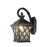 Outdoor Wall Lamp Classic Black Metal Glass Lantern 5292 Tay Nowodvorski