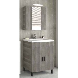 Drop Roma 60 Floor Standing Bathroom Furniture with Slim Washbasin Set 60x39