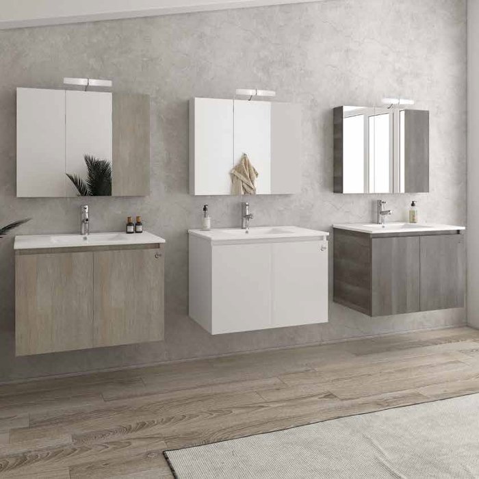 Drop Verona 75 Wall Hung Bathroom Furniture with Slim Wash Basin Set 77×47