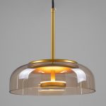 LED Modern Transparent Honey Glass Pendant Ceiling Light Ø23 00744 CHARLOTTE