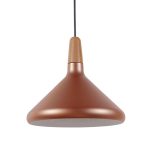 Industrial 1-Light Copper Metal Pendant Ceiling Light Ø27 01224 BARING