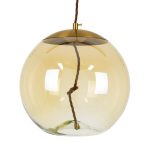 Modern Gold Honey Glass Pendant Ceiling LED Light Ø30 00748 AXTON