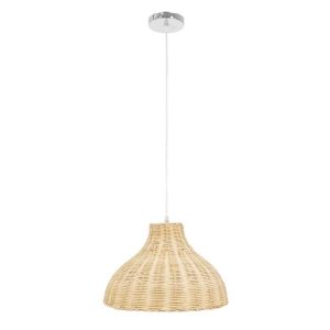 Vintage 1-Light Beige Bamboo Pendant Ceiling Light Ø40 00724 MAYOTTE