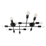 Vintage 12-Light Metal Black Linear Minimal Wall Sconce – Ceiling Light 00667 PIPING