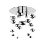 Modern Glass Chrome Metal Ceiling Light with Raindrops 5424 Salva C Nowodvorski