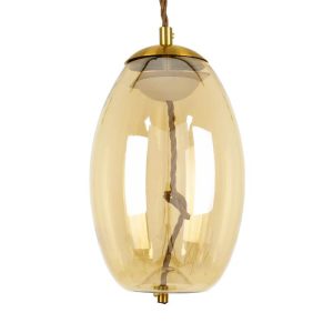Modern Gold Honey Glass Pendant Ceiling LED Light Ø17 00754 AXTON