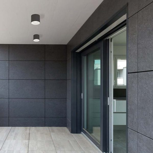 Terrace Modern Metal Graphite Outdoor Cylinder Shaped Ceiling Light 9565 Hexa Nowodvorski